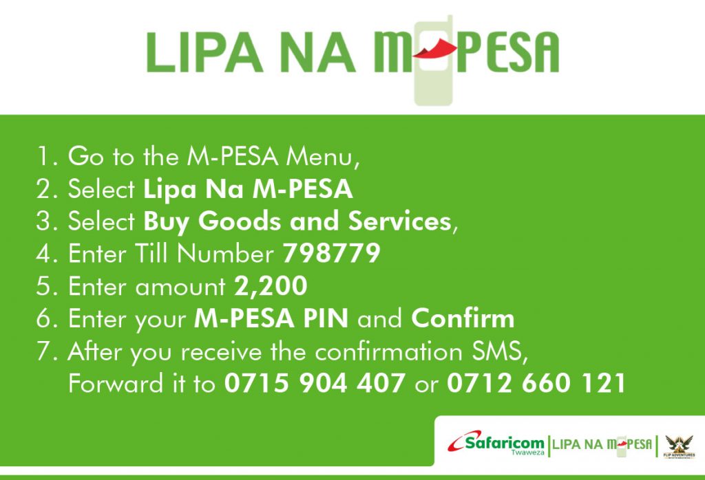 Lipa na Mpesa Procedure for Mt. Kenya Trip