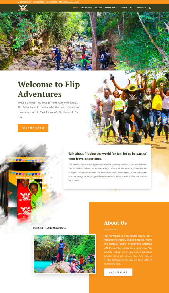 Flip Adventures Web Design in Kenya 1