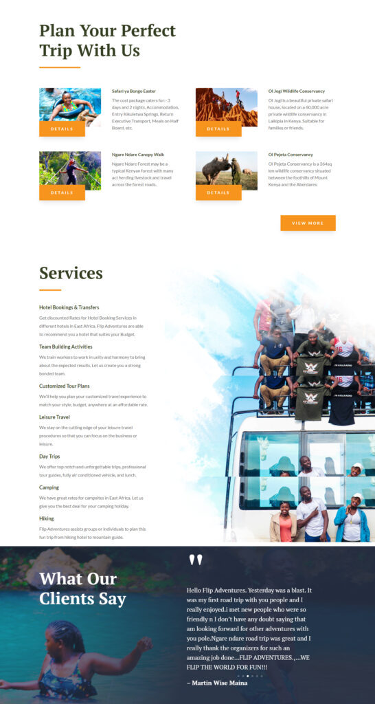 Flip Adventures Web Design in Kenya 2