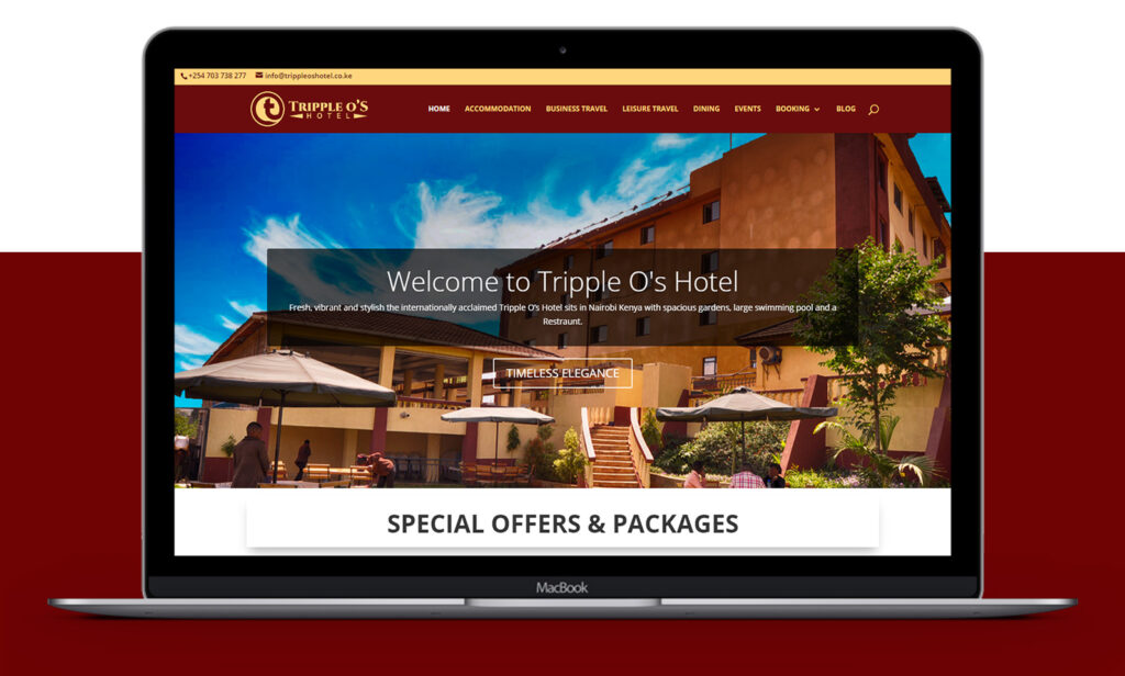 Tripple O's Hotel Web Design in Kenya